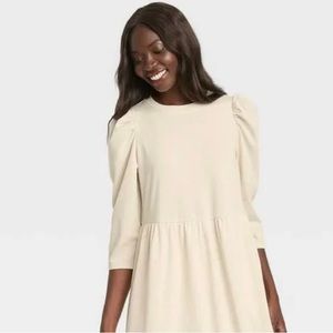 Off White (cream) long sleeve dress (modest)